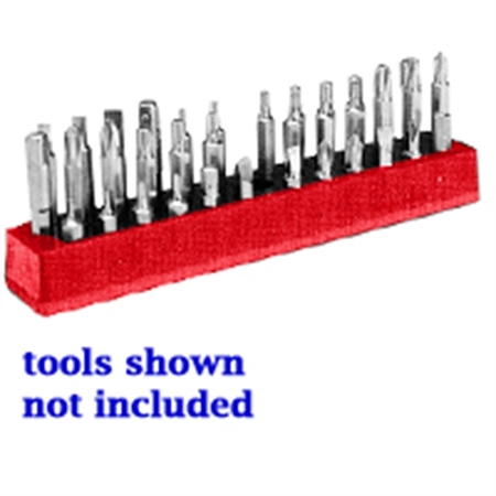 MECHANICS TIME SAVER 1/4 in. Magnetic Red 37-Piece Bit Holder 581